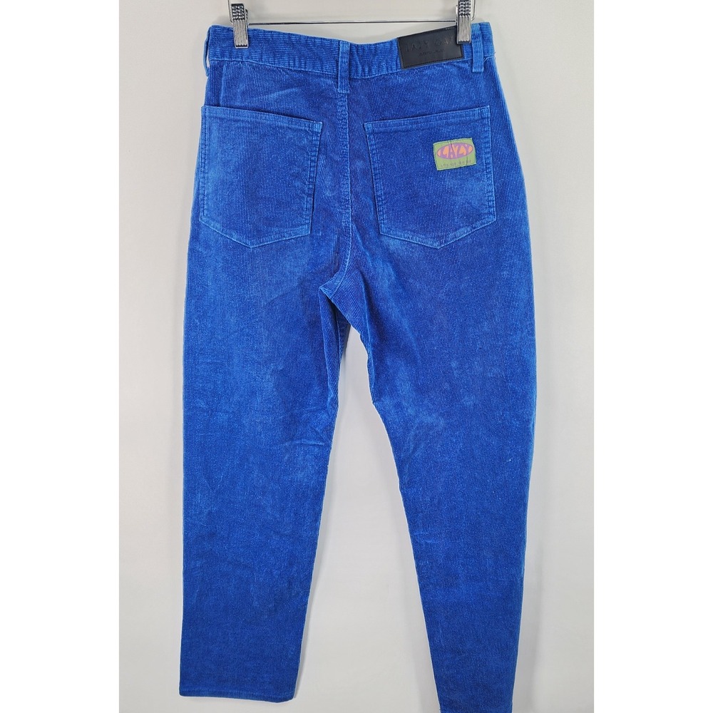 Vintage Lazy Oaf Corduroy Pants Women's 28 Blue Straight Leg Streetwear